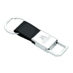 Clevis | Hook Lock Metal Keyring with Leather Strap - Image 3