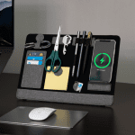 Clipboard Pro I 15W Wireless Charger + Foldable Laptop Stand & Accessories Organiser
