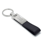 Akura | Elegant Leather Keychain with Sleek Metal Accents - Image 2