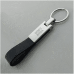 Akura | Elegant Leather Keychain with Sleek Metal Accents - Image 3