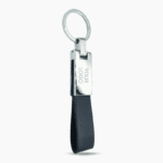 Akura | Elegant Leather Keychain with Sleek Metal Accents