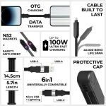 inCharge® X | 100W, 6in1 Keyring Cable - Image 4