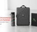 A luxury promotional bottle, a multi-purpose corporate bag with laser engrave branding and a corporate notebook with screen printed branding.