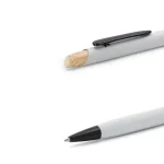 Glacia | Frost Coated Recycled Aluminum Bamboo Ballpen - Image 5