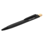 Glacia | Frost Coated Recycled Aluminum Bamboo Ballpen - Image 2