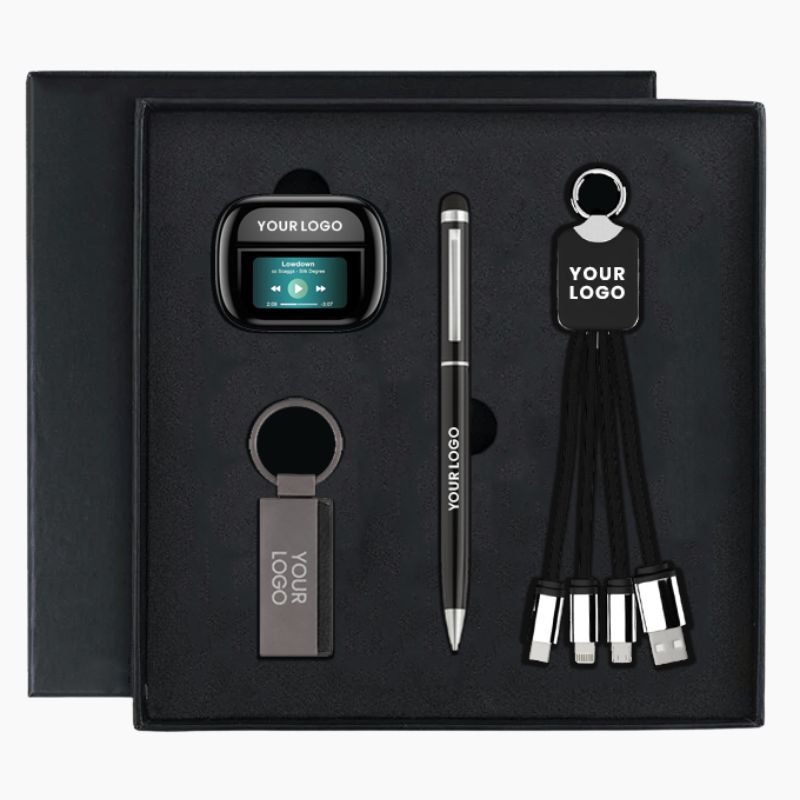 Opus Corporate Gift Box with Earbuds Main Opus | Earbuds - Keyring - Pen - Charging cable - Image 1