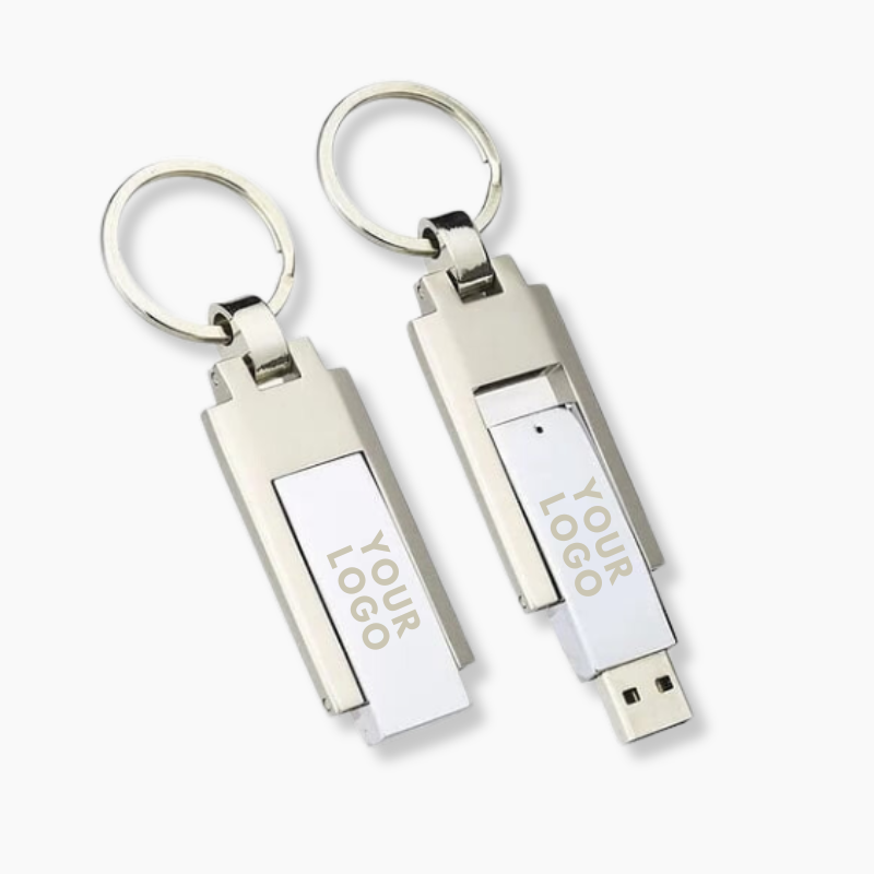 Titan 2in1 Metal USB Flash Drive with Keyring Main Titan I 2in1 Metal USB Drive + Keyring - Image 1