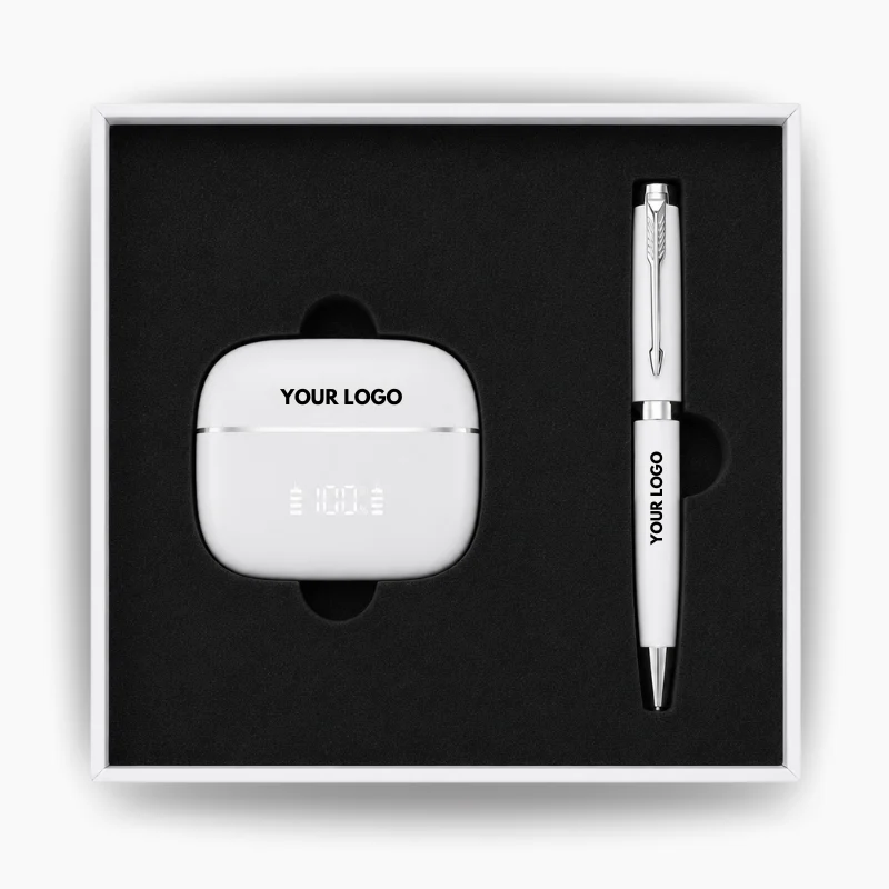 Tron Corporate Gift Box with Earbuds and Metal Pen Main Tron | Earbuds - Metal Pen - Image 1
