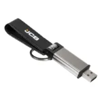 Bailey I Metal USB Drive + Keyring with Leatherette Cover - Image 5